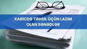xaricdə tehsil senedleri